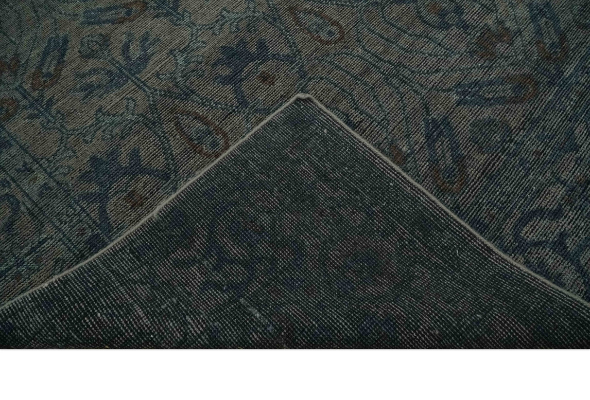 Custom Made Antique Style Gray, Taupe and Gray Traditional Design wool Rug
