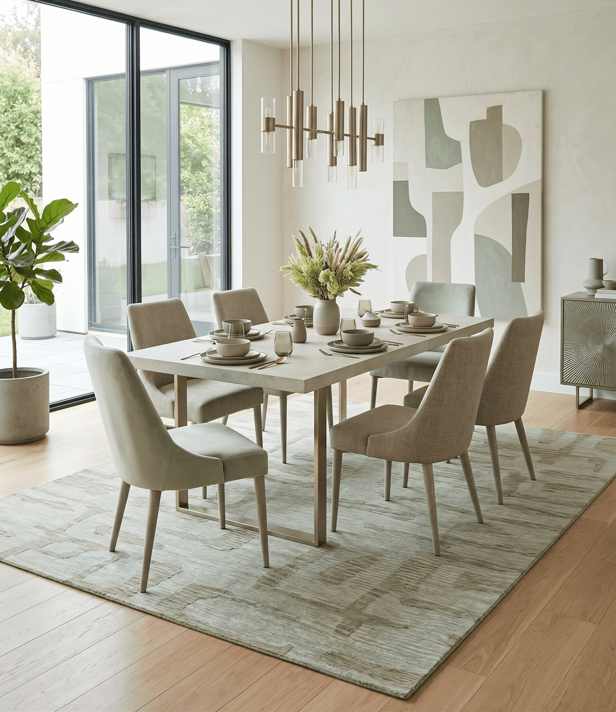 Custom Made brown And Ivory Modern Abstract Pattern Hand Tufted Wool Area Rug