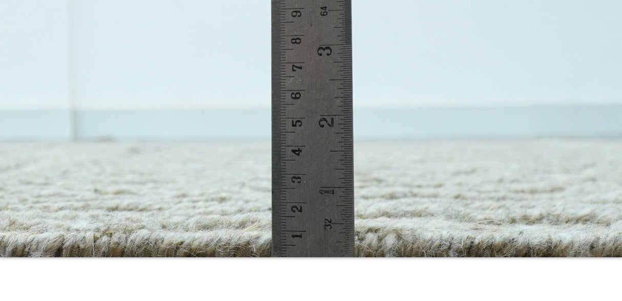 Custom Made Hand Knotted Modern Contemporary Gray Wool Area Rug