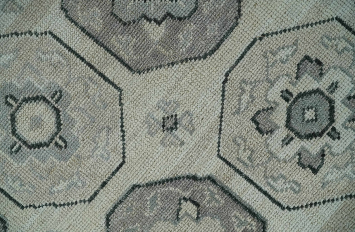 Custom Made Hand Knotted Turkish Beige and Gray Area Wool Rug