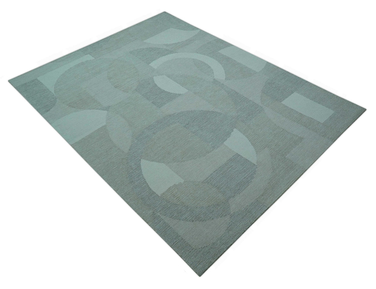 Custom Made Ivory, Gray and Beige Modern Contemporary Hand Tufted wool rug