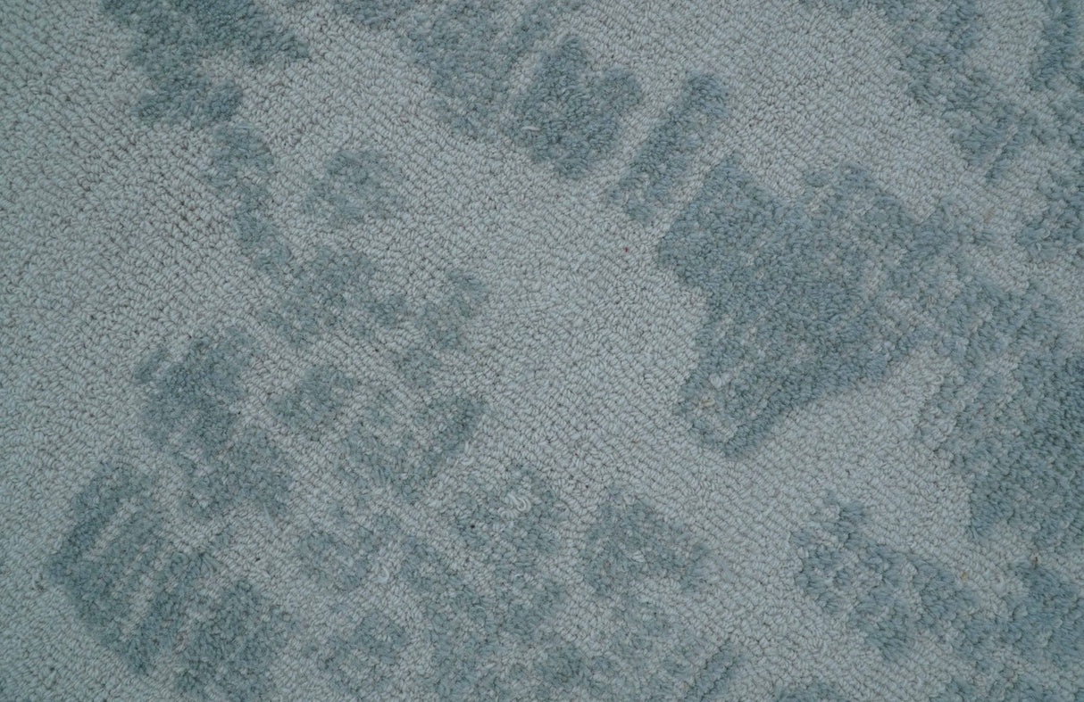 Custom Made Modern Abstract Gray Hand Tufted wool rug