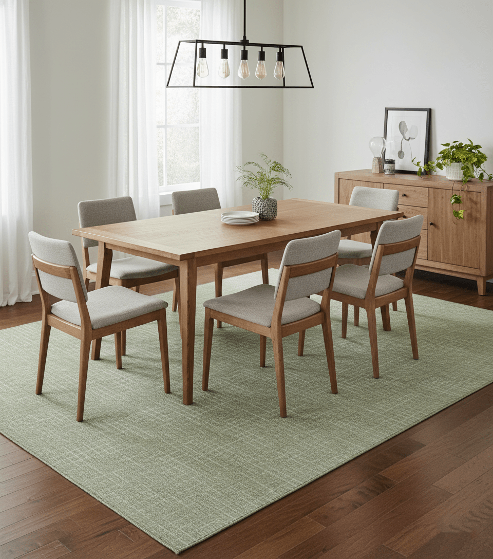 Custom Made Modern Geometrical Beige Hand Tufted Wool Area Rug