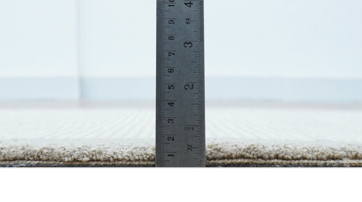 Custom Made Modern Solid Design Gray Hand Tufted Wool Rug