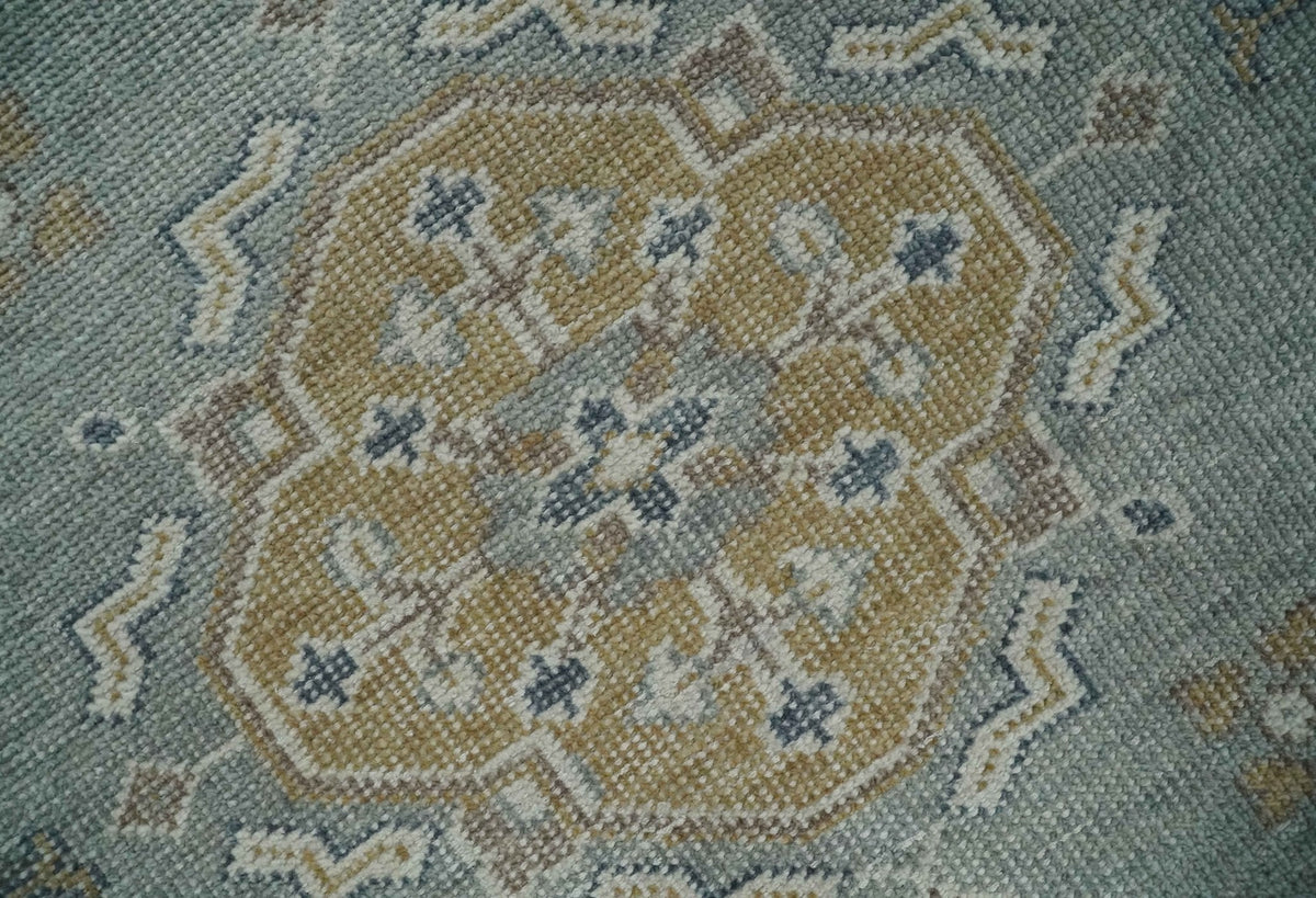 Custom Made Silver, Beige and Charcoal Traditional Hand knotted Mamluk design wool Area Rug