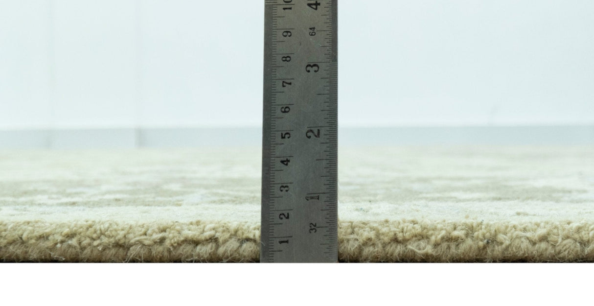 Custom Made Traditional Oriental Design Earthy Beige Hand-Tufted Wool Area Rug-Area Rug-Parc Decor