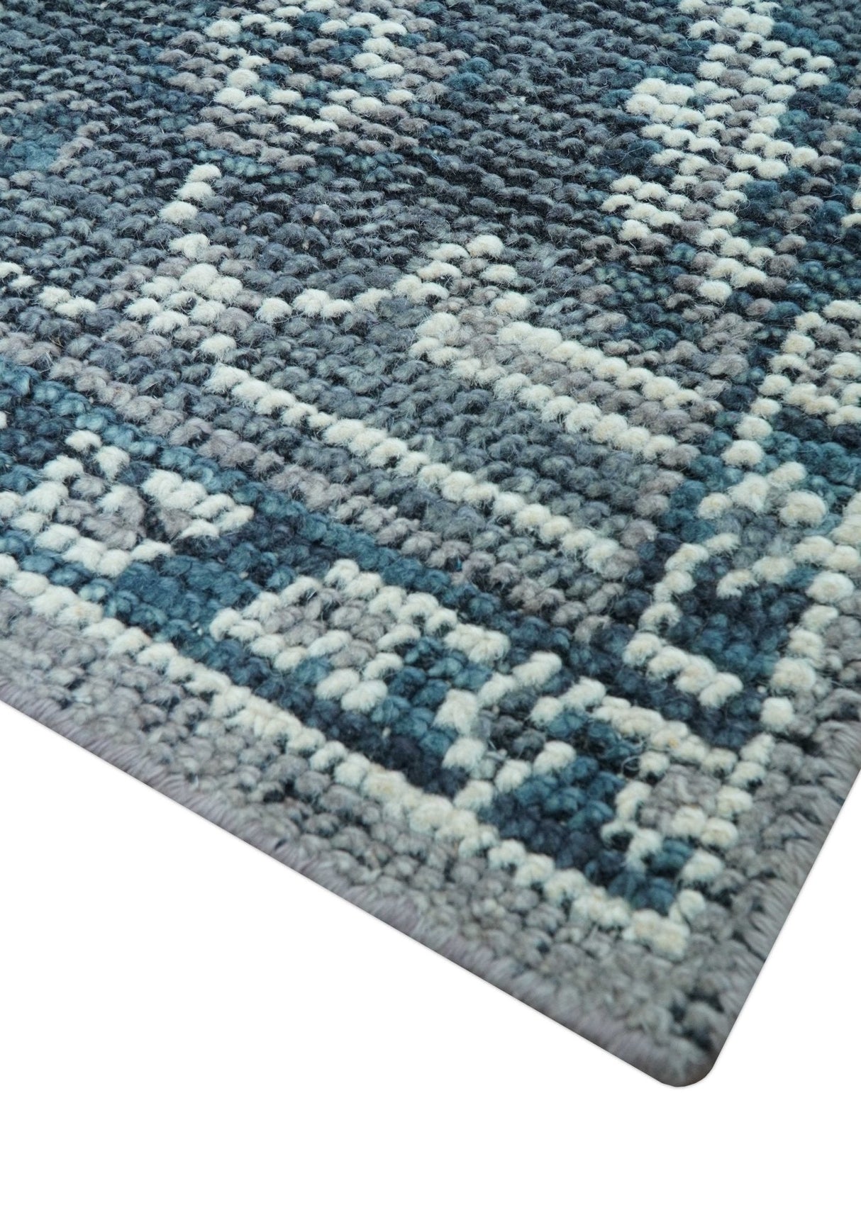 Custom Made Traditional Turkish Design Gray Hand Knotted Wool Area Rug