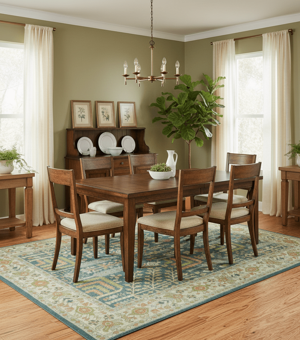 Custom Made Tree of Life Beige And Teal Floral Design Hand Tufted Wool Area Rug