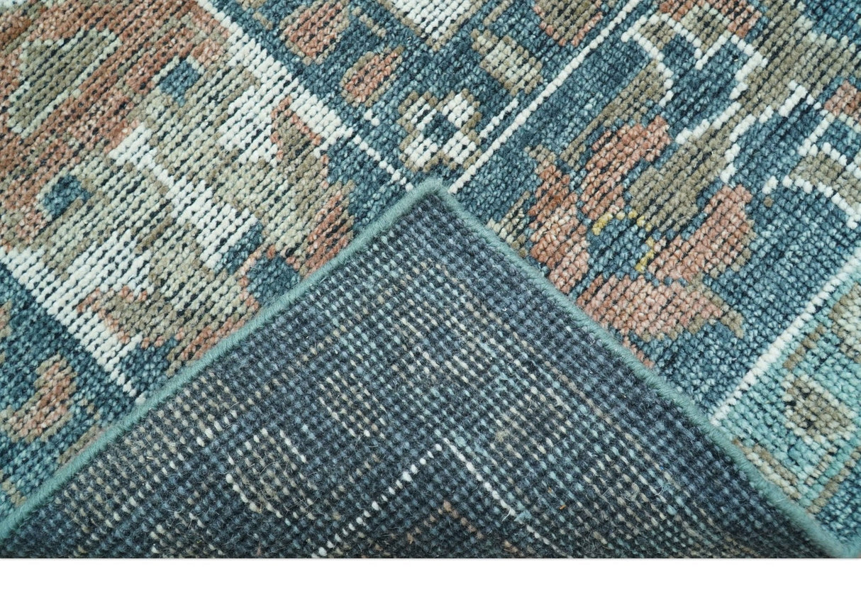 Custom Made Turkish Design Multi color Hand Knotted Wool Rug