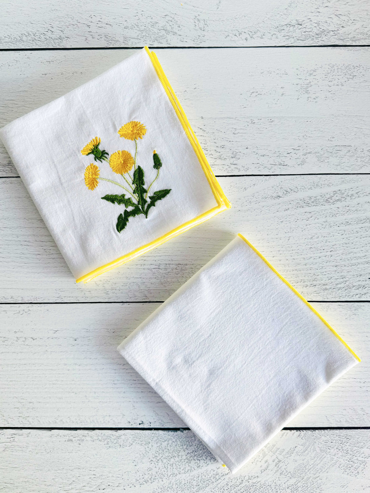 Dandelion Flour Sack Towels, set of two-Kitchen & Dining-Parc Decor