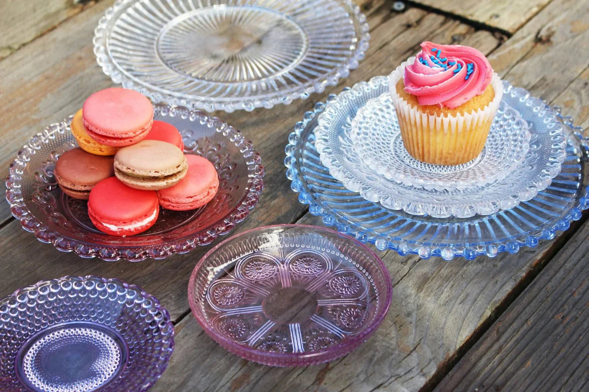 Danielle Ribbed Glass Plate-Trays-Parc Decor