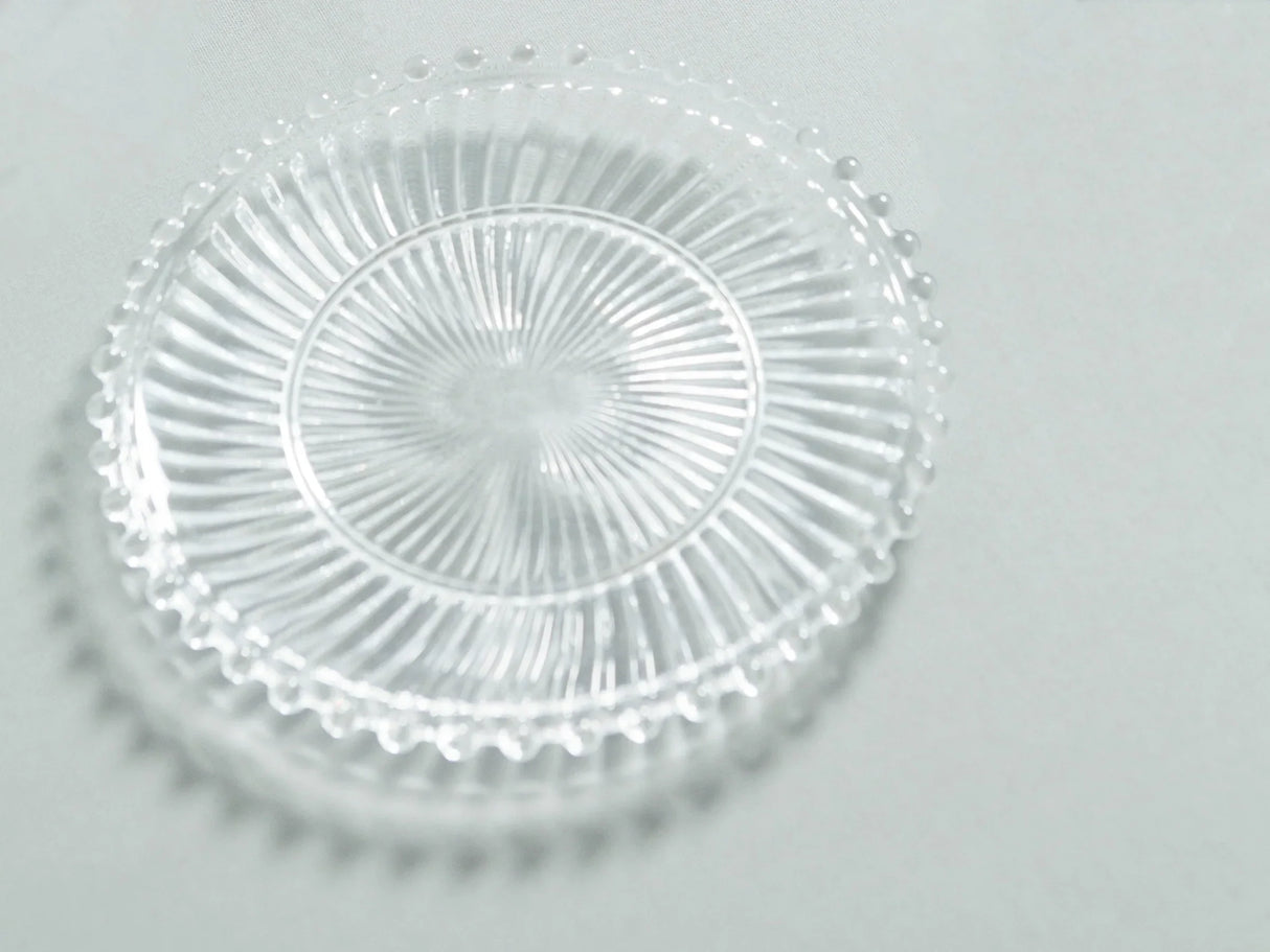 Danielle Ribbed Glass Plate-Trays-Parc Decor