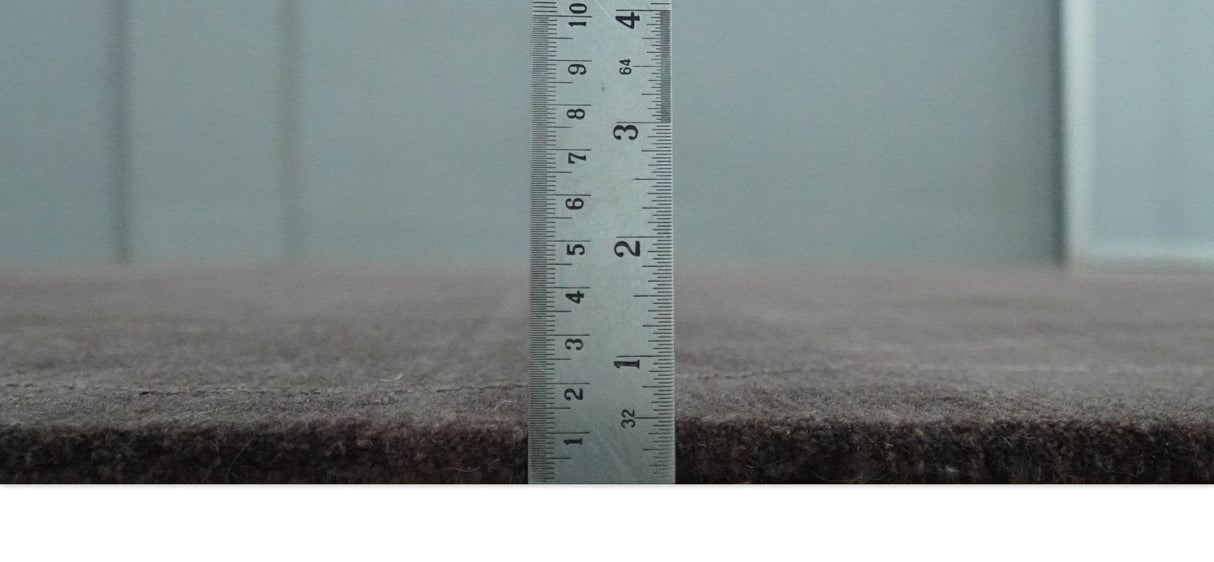 Dark Brown and Ivory Modern Stripes Pattern Hand knotted 5x7 wool and Art Silk Area Rug-Area Rug-Parc Decor