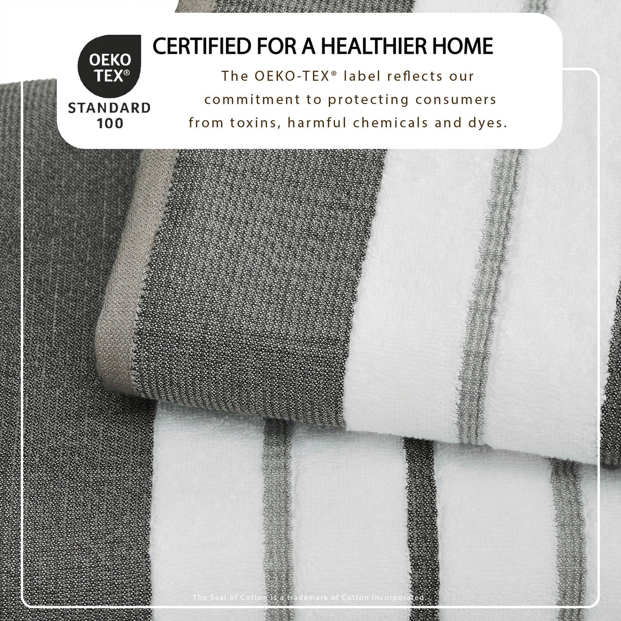 Decorative Cotton Stripe Bath Towel Set - Noelle Collection