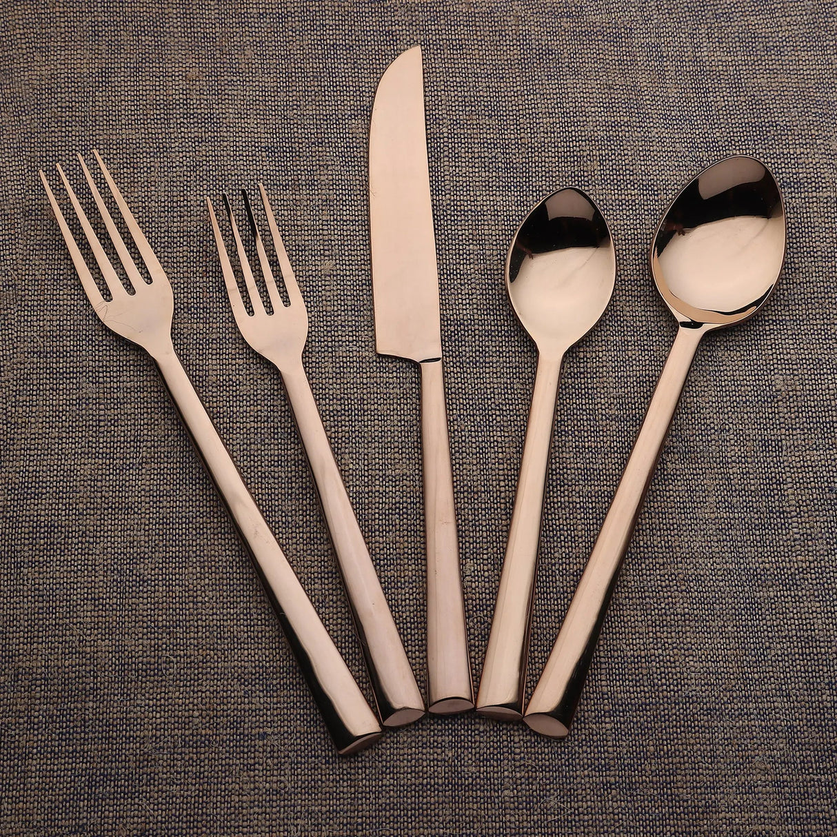 Diana PVD Flatware, 5 Pc. Place Setting-flatware set-Parc Decor