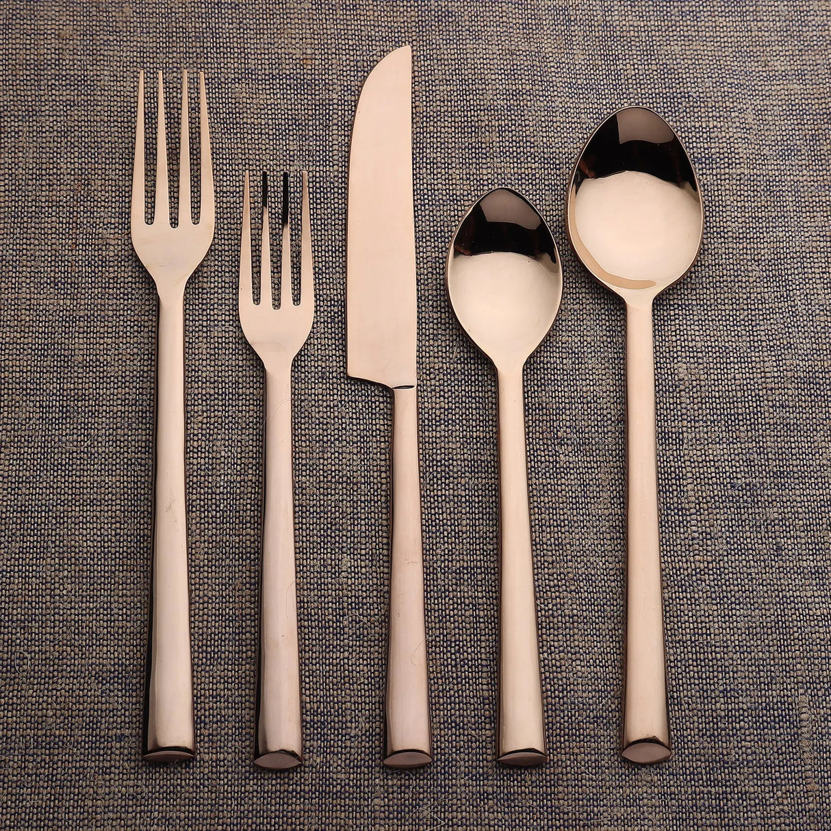 Diana PVD Flatware, 5 Pc. Place Setting-flatware set-Parc Decor