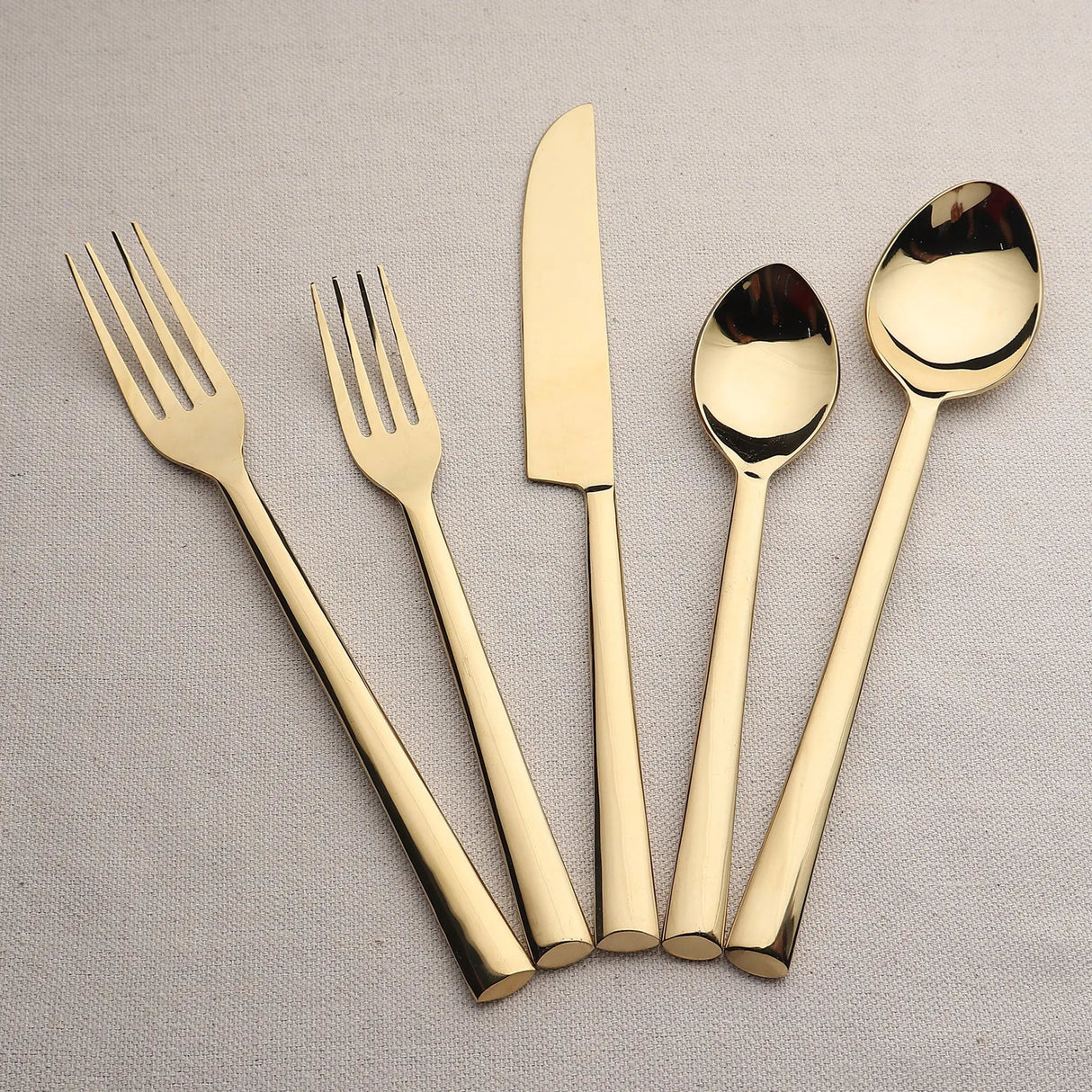 Diana PVD Flatware, 5 Pc. Place Setting-flatware set-Parc Decor