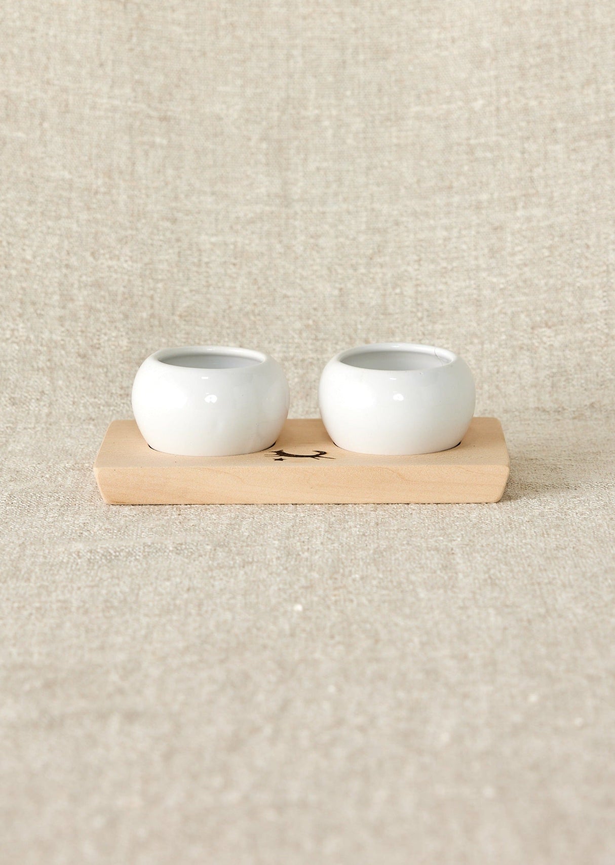 Dipping & Spice Wooden and Ceramic Bowl Pair-Entertaining & Serving-Parc Decor