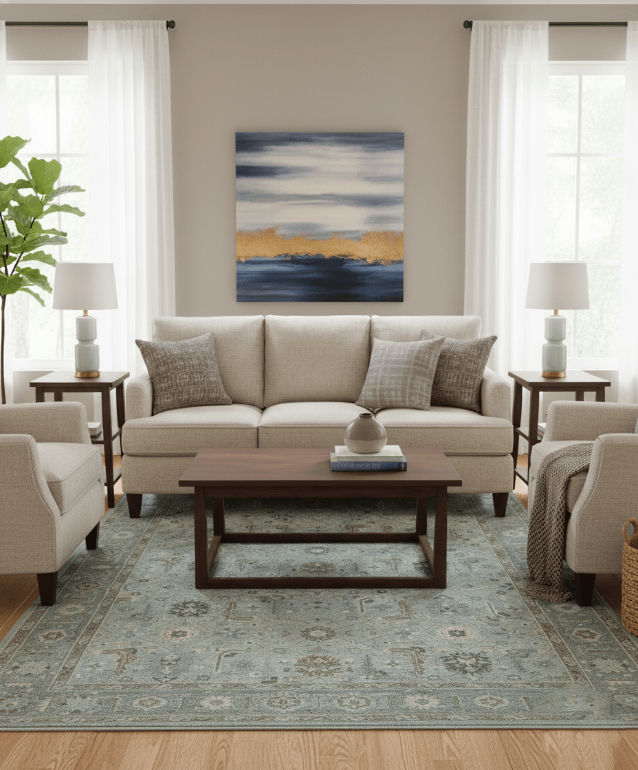 Distressed and Blue Silver Hand Knotted Traditional Wool Area Rug
