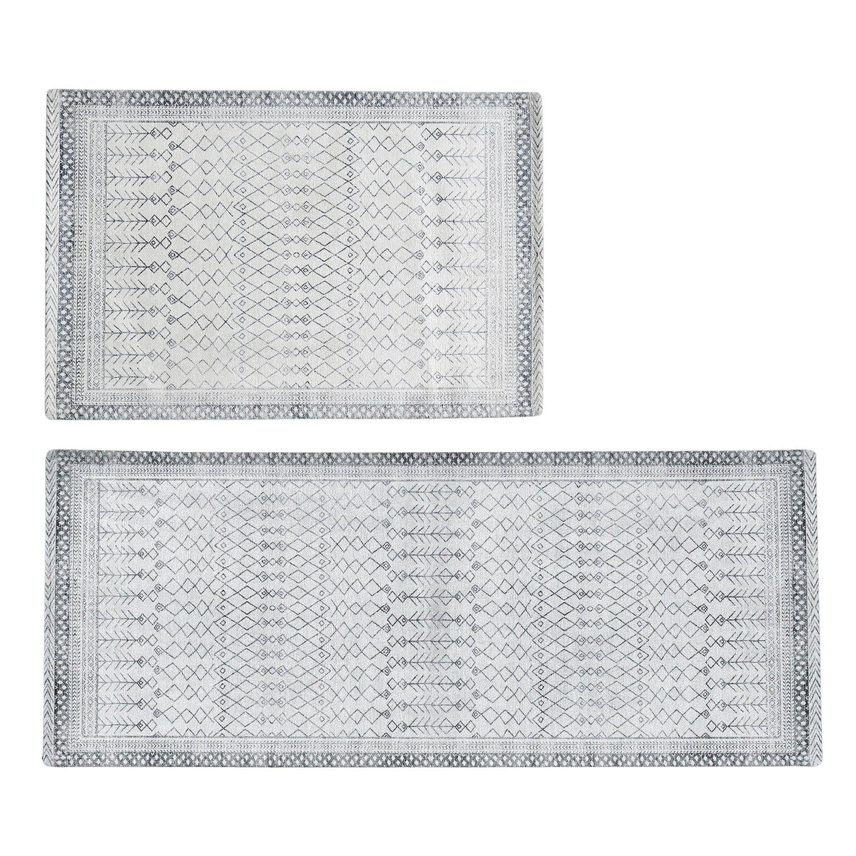 Distressed Moroccan Machine Washable Accent Area Rug & Runner 2 Pack - Neve Collection-Rugs-Parc Decor