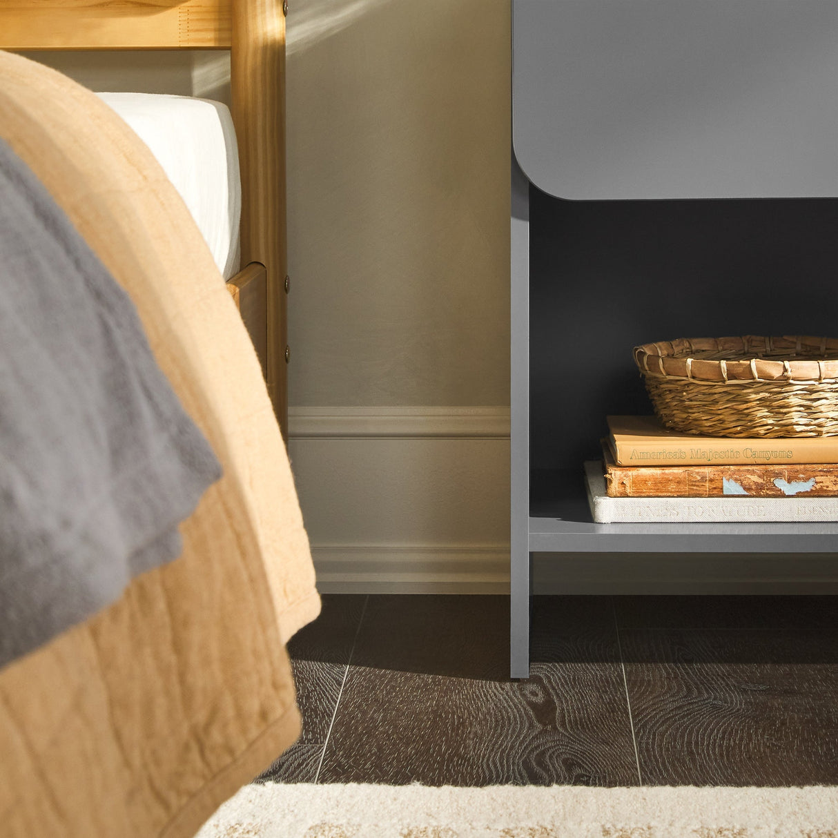 Domm Modern 1-Drawer Nightstand-Bedroom-Parc Decor