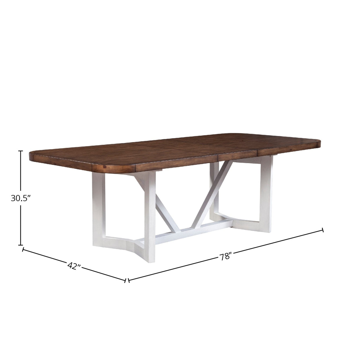 Donham Two Tone Dining Table-Dining Tables-Parc Decor