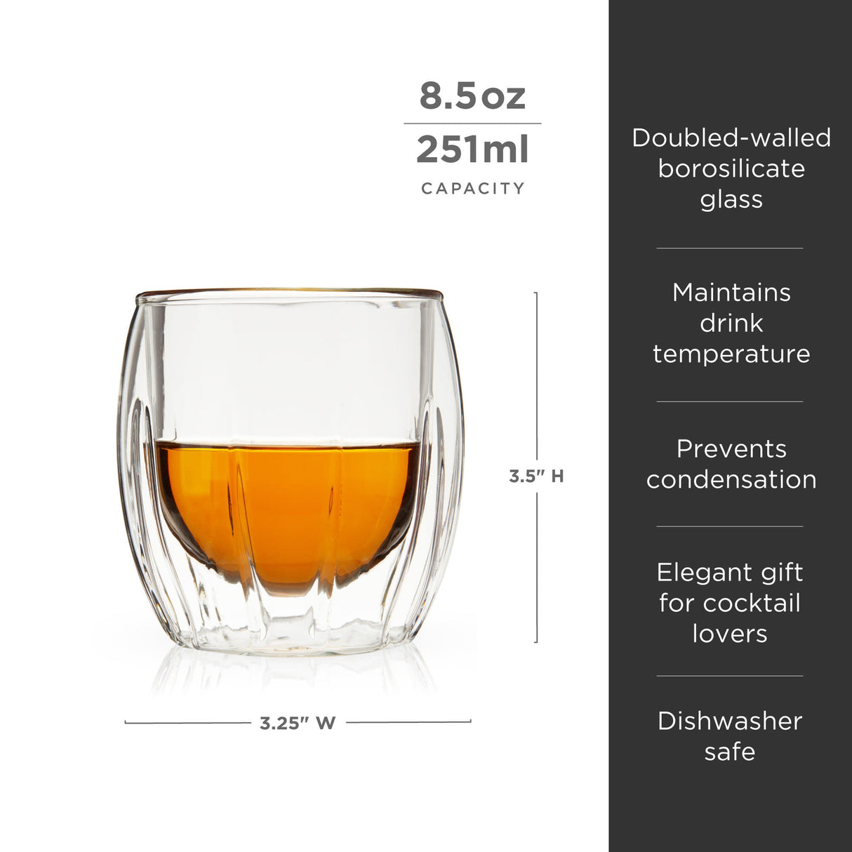 Double-Walled Spirits Glasses Set of 2-product_type::stemless_cocktail_glasses-Parc Decor