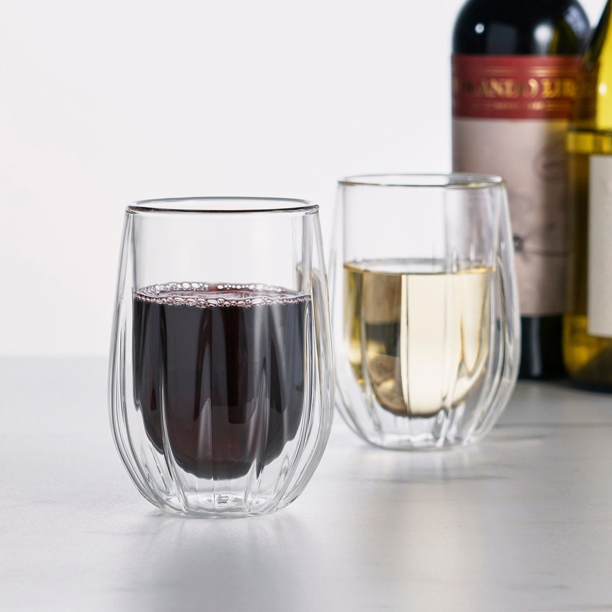 Double-Walled Stemless Wine Glasses Set of 2-product_type::stemless_wine_glasses-Parc Decor