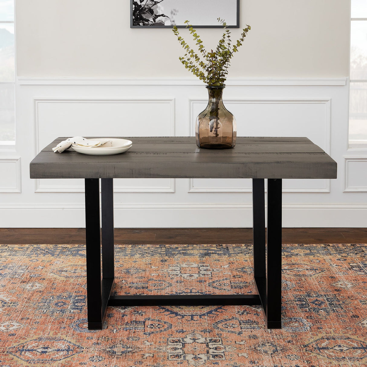 Durango Distressed Wood Dining Table-Dining / Kitchen-Parc Decor