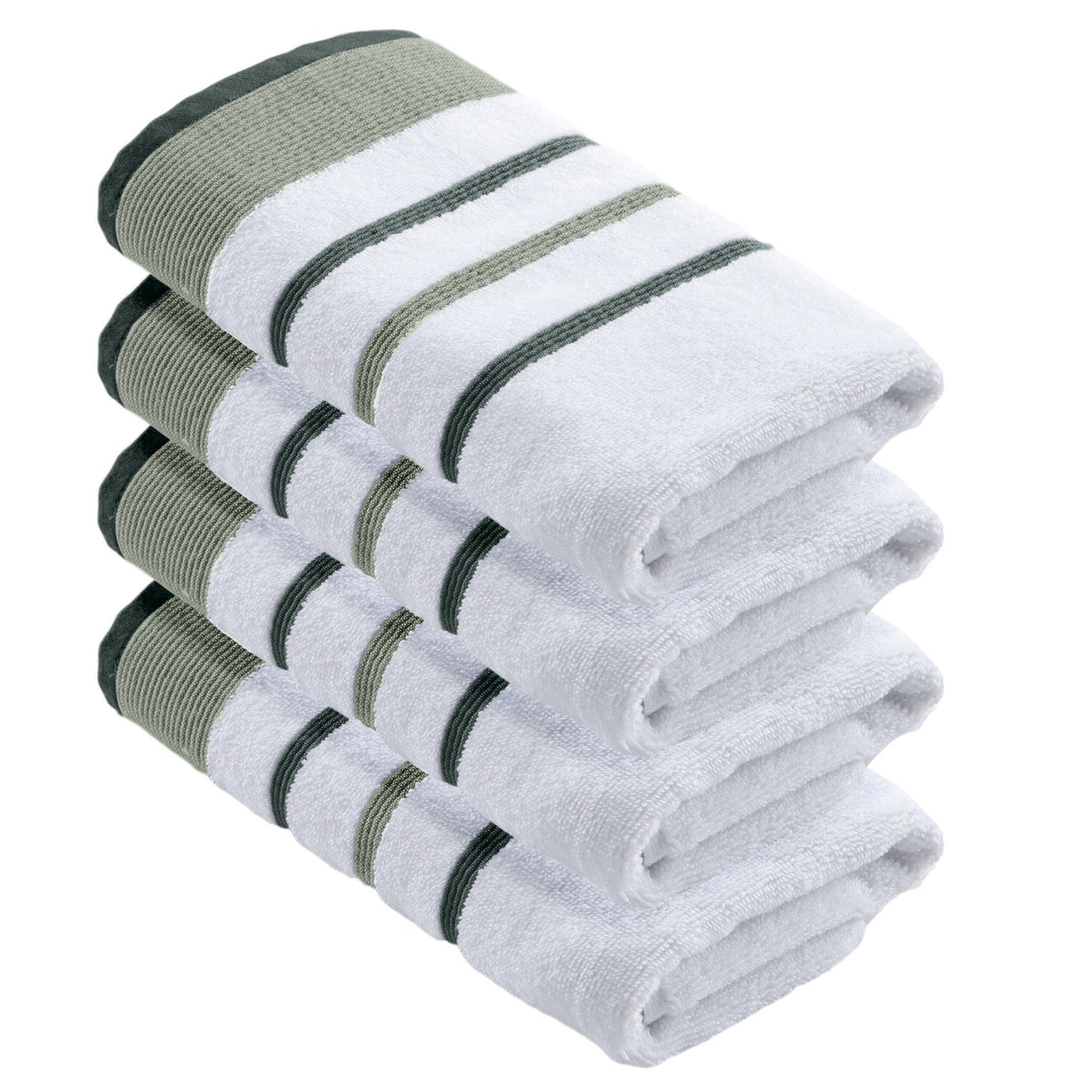 Decorative Cotton Stripe Bath Towel Set - Noelle Collection