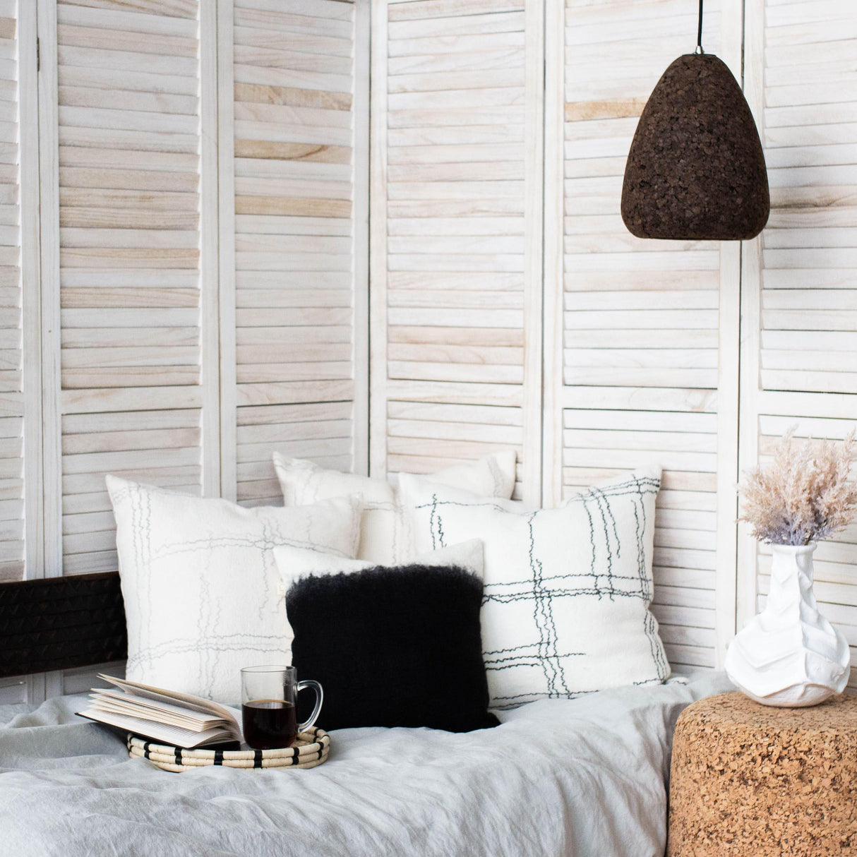 Eclipse Dip-Dyed Organic Wool Throw Pillow-Pillows-Parc Decor