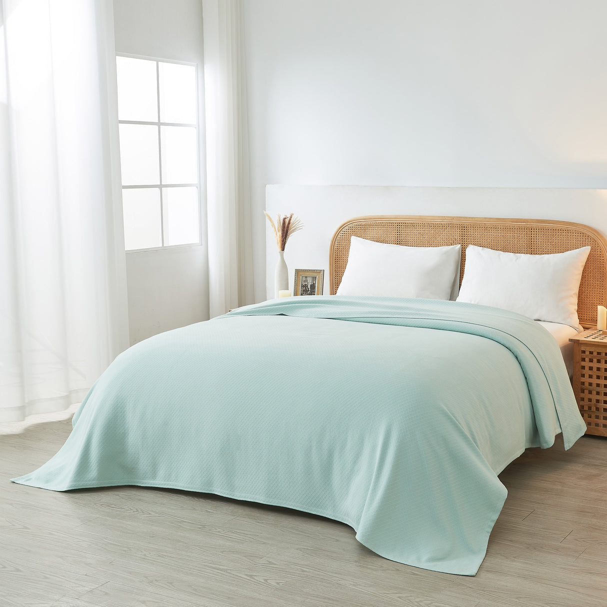 Egyptian Cotton Diamond Blanket-Blanket-Parc Decor