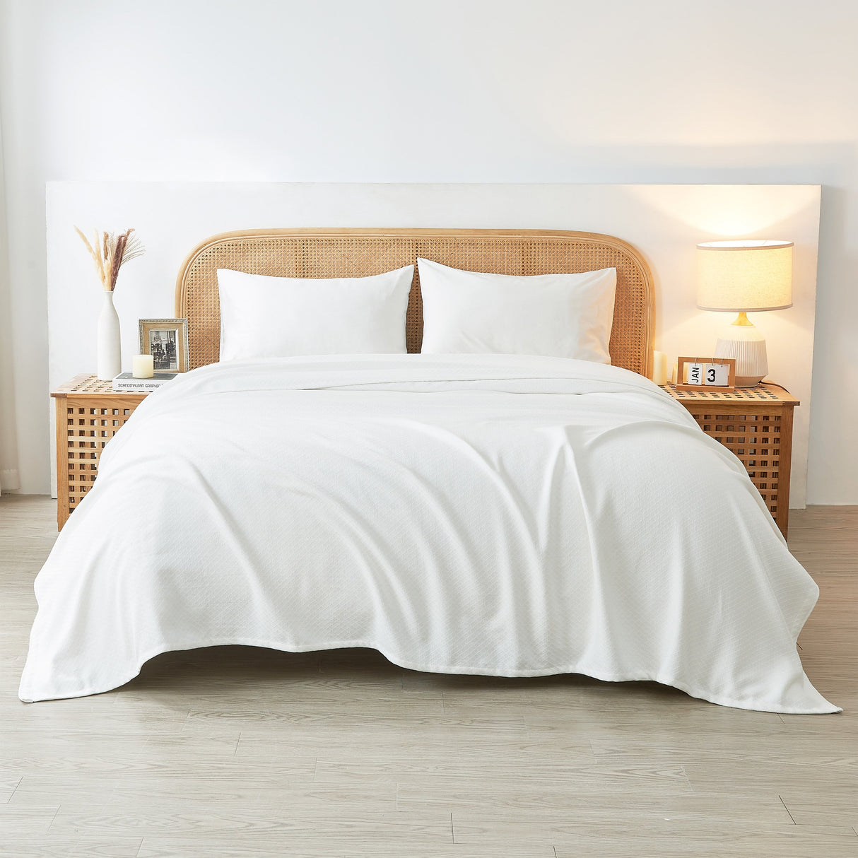 Egyptian Cotton Diamond Blanket-Blanket-Parc Decor