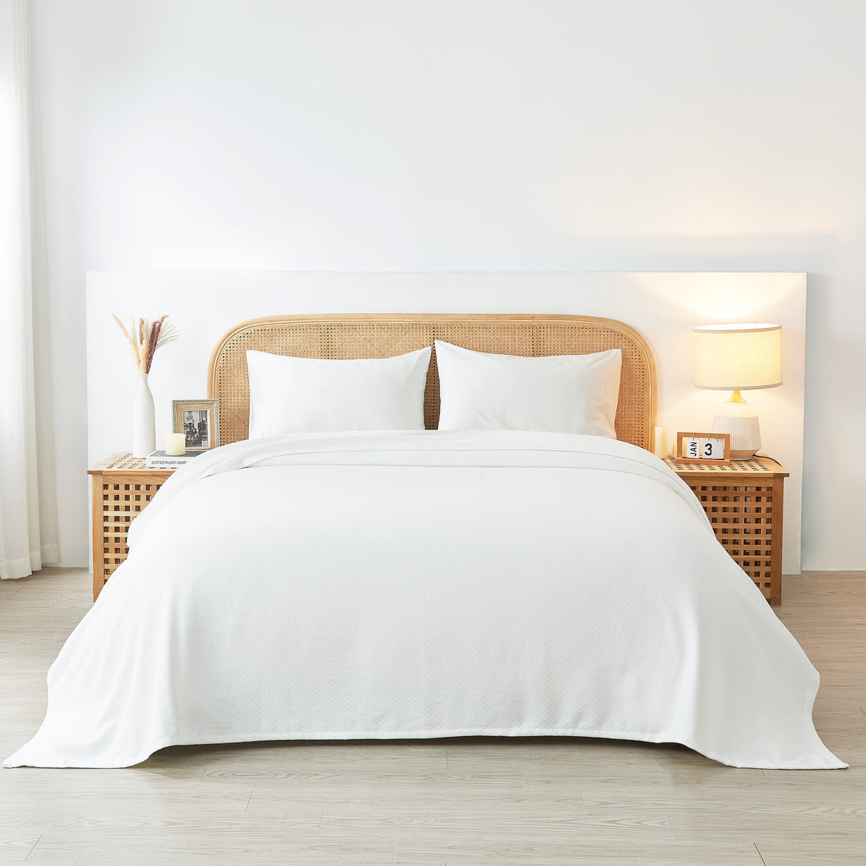 Egyptian Cotton Diamond Blanket-Blanket-Parc Decor