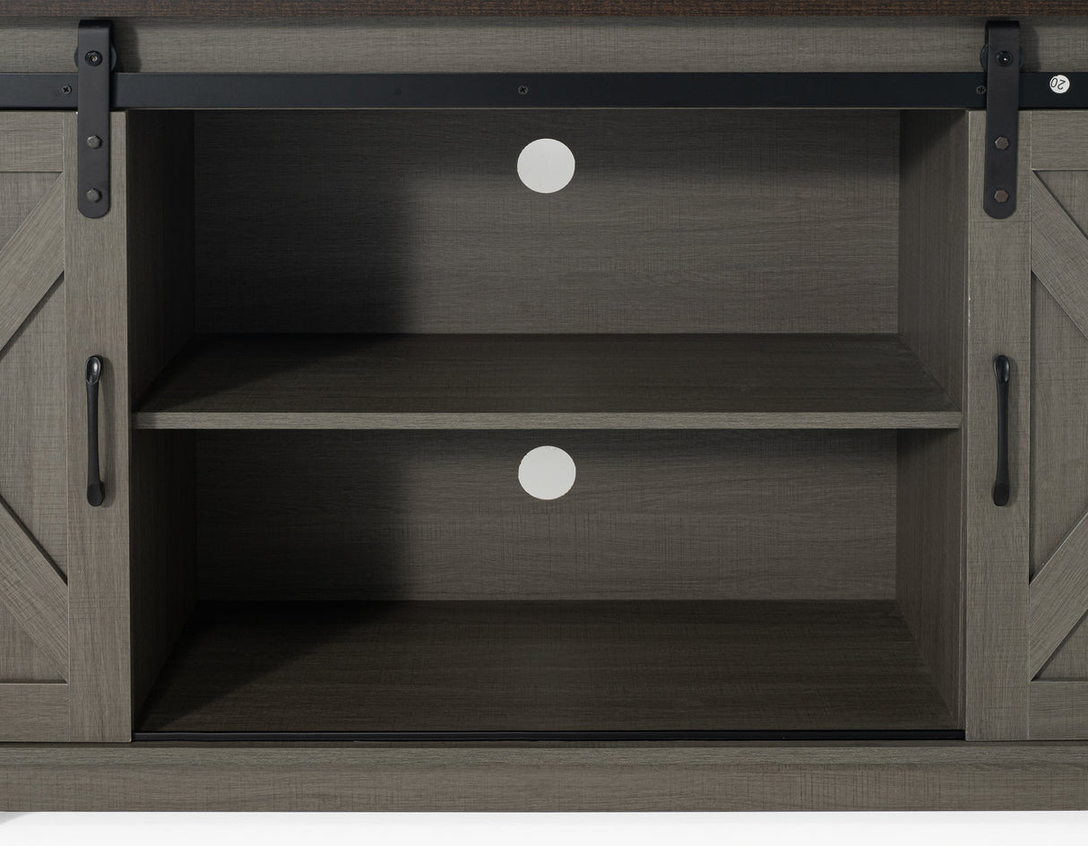 Eira Farmhouse 56-inch TV Stand with Storage Cabinet and Cable Holes, Entertainment Center Console for Living Room, Bedroom-电视柜-Parc Decor