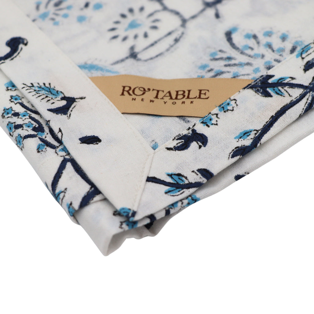 Eleanor Royal Blue Organic Cotton Tablecloth