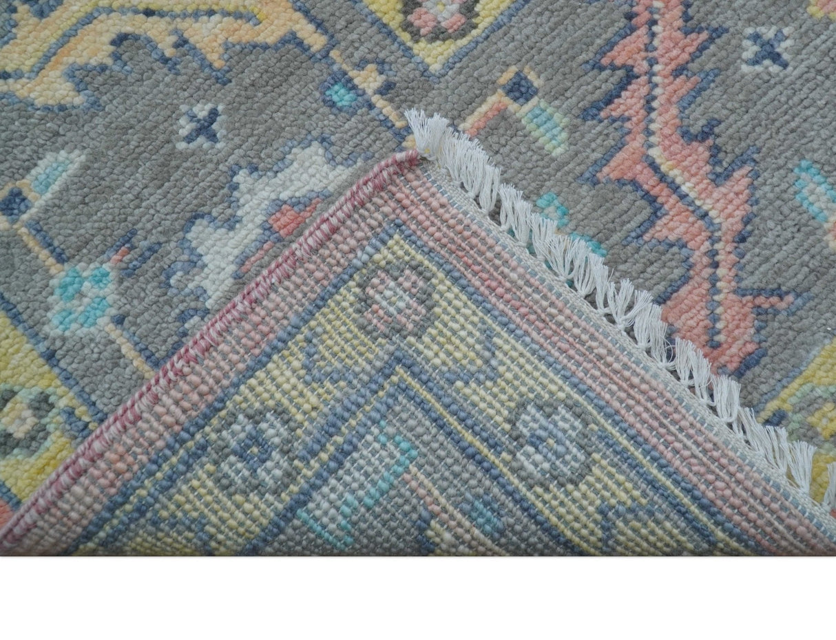Eliane Custom Made Traditional Style Pink And Blue Hand Knotted Wool Area Rug
