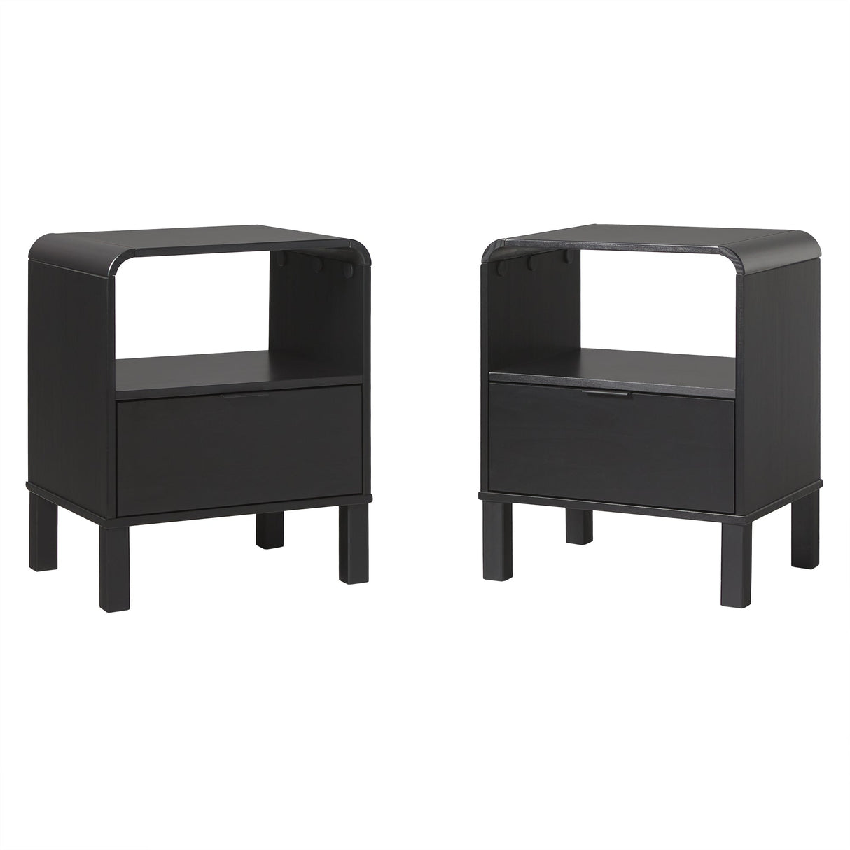 Elias Modern Curved-Frame Solid Wood Nightstand-Bedroom-Parc Decor
