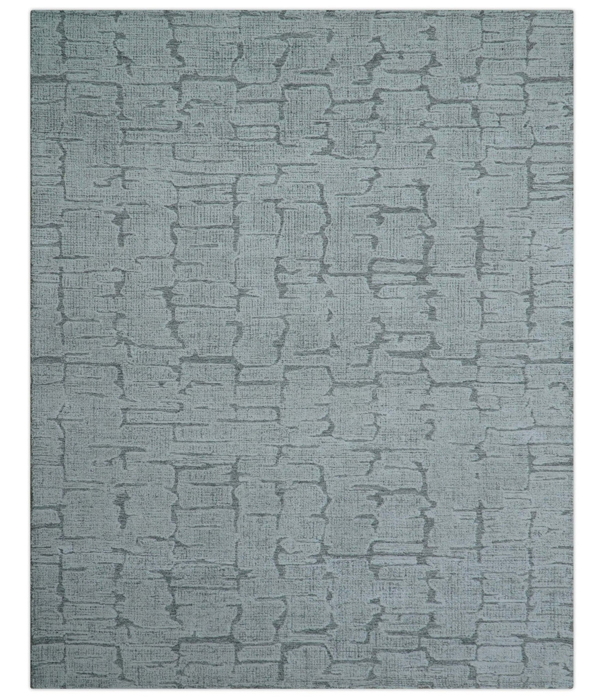 Ella Custom Made Contemporary Gray And Ivory Hand Tufted wool rug