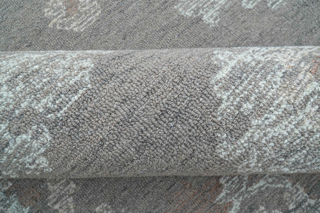 Elvin Custom Made Traditional Oushak Gray Hand Tufted wool rug