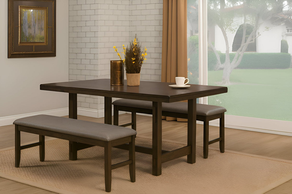 Emery Dining Table, Walnut-Dining Tables-Parc Decor