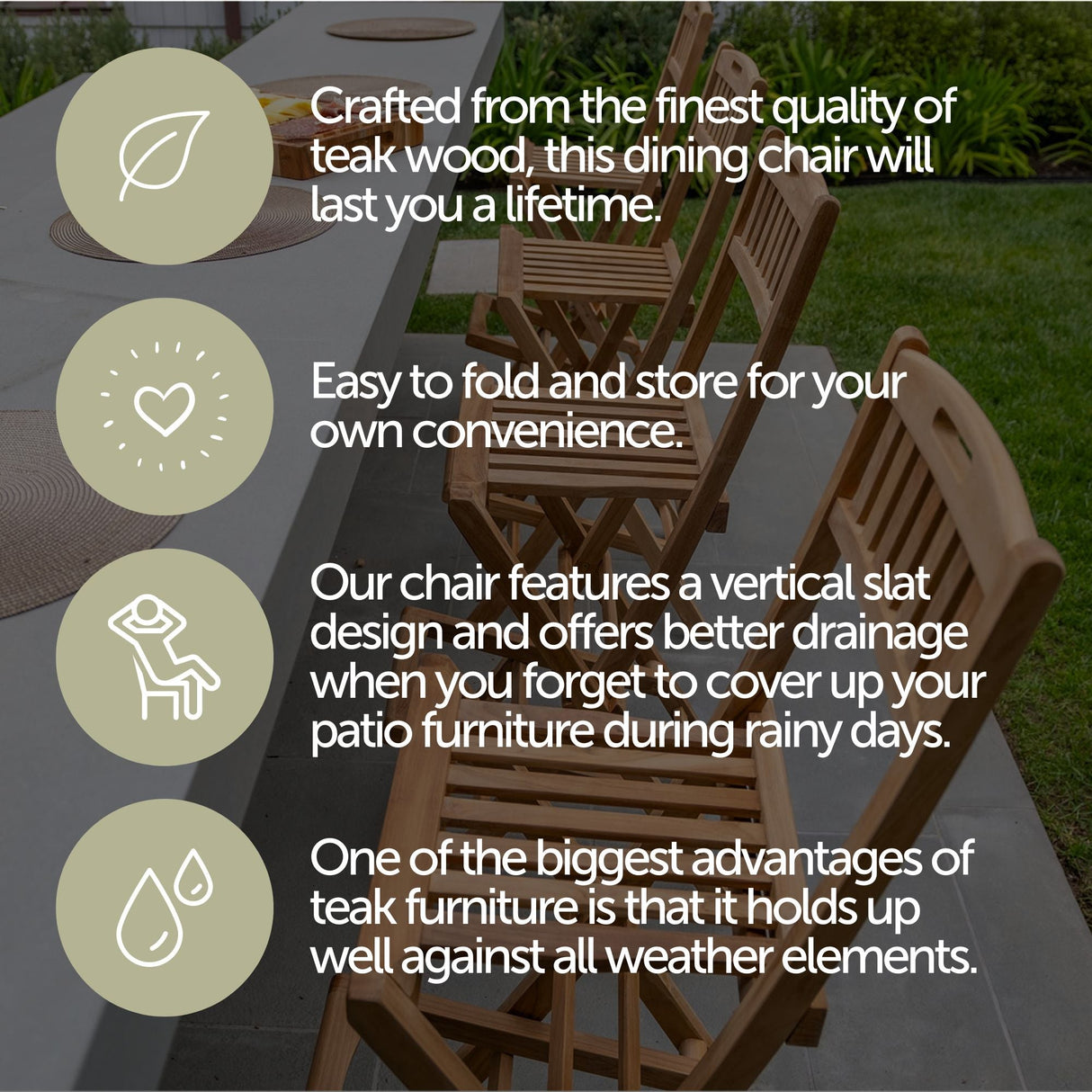 Emmett Natural Teak Indoor/Outdoor Folding Bar Stool-Folding Chair-Parc Decor