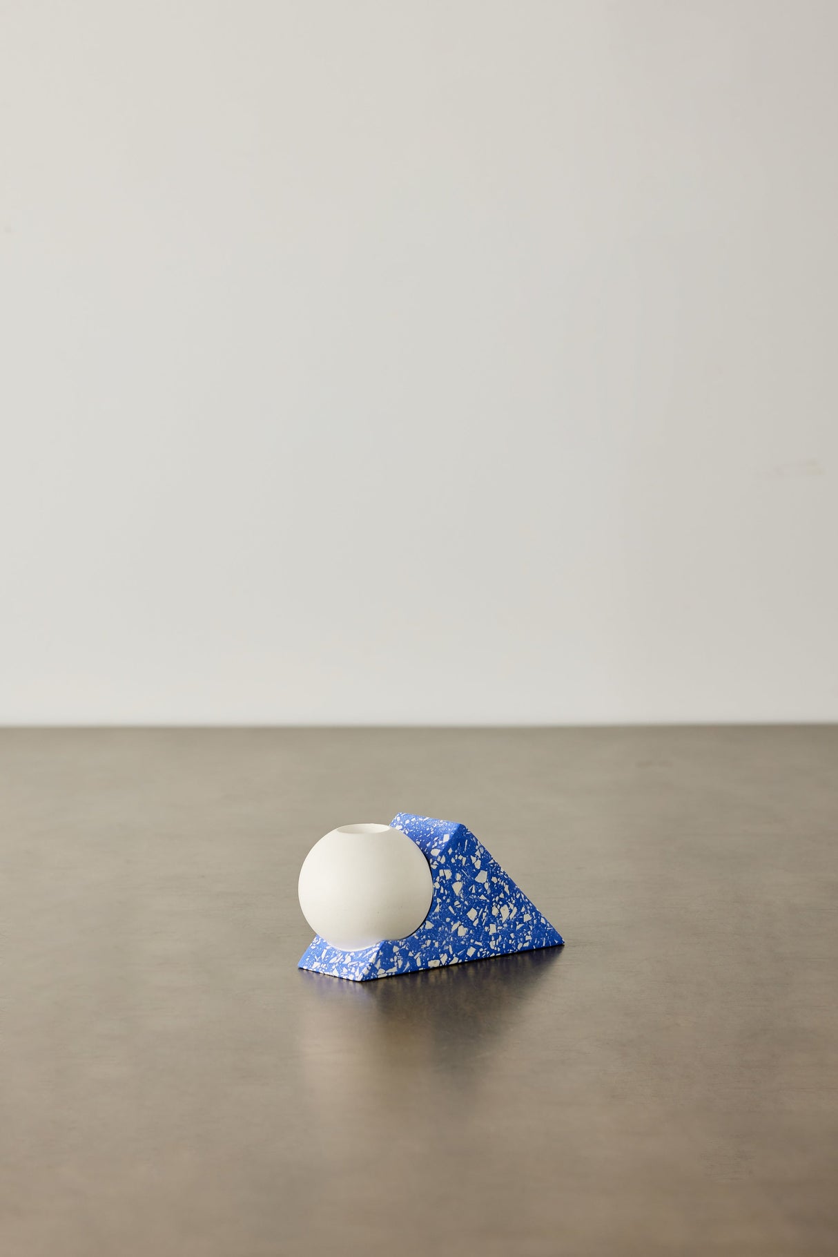 Equilibrium Cobalt Blue Terrazzo Taper Candle Holder-Décor-Parc Decor