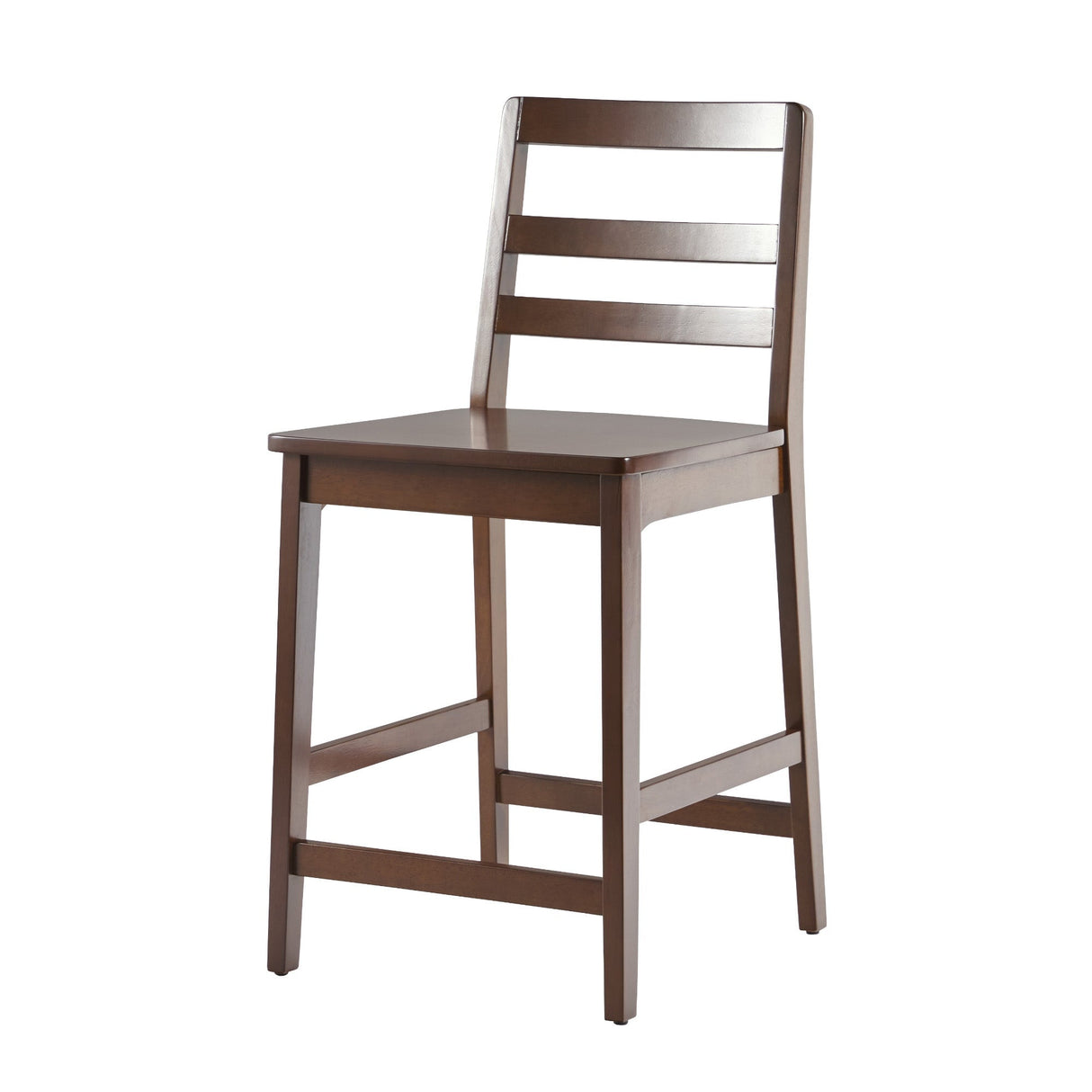 Erekson Solid Wood Ladder Back Bar Stool, Set of 2-Dining / Kitchen-Parc Decor