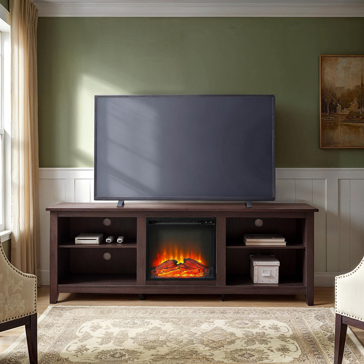 Essential Fireplace TV Stand-Fireplace-Parc Decor