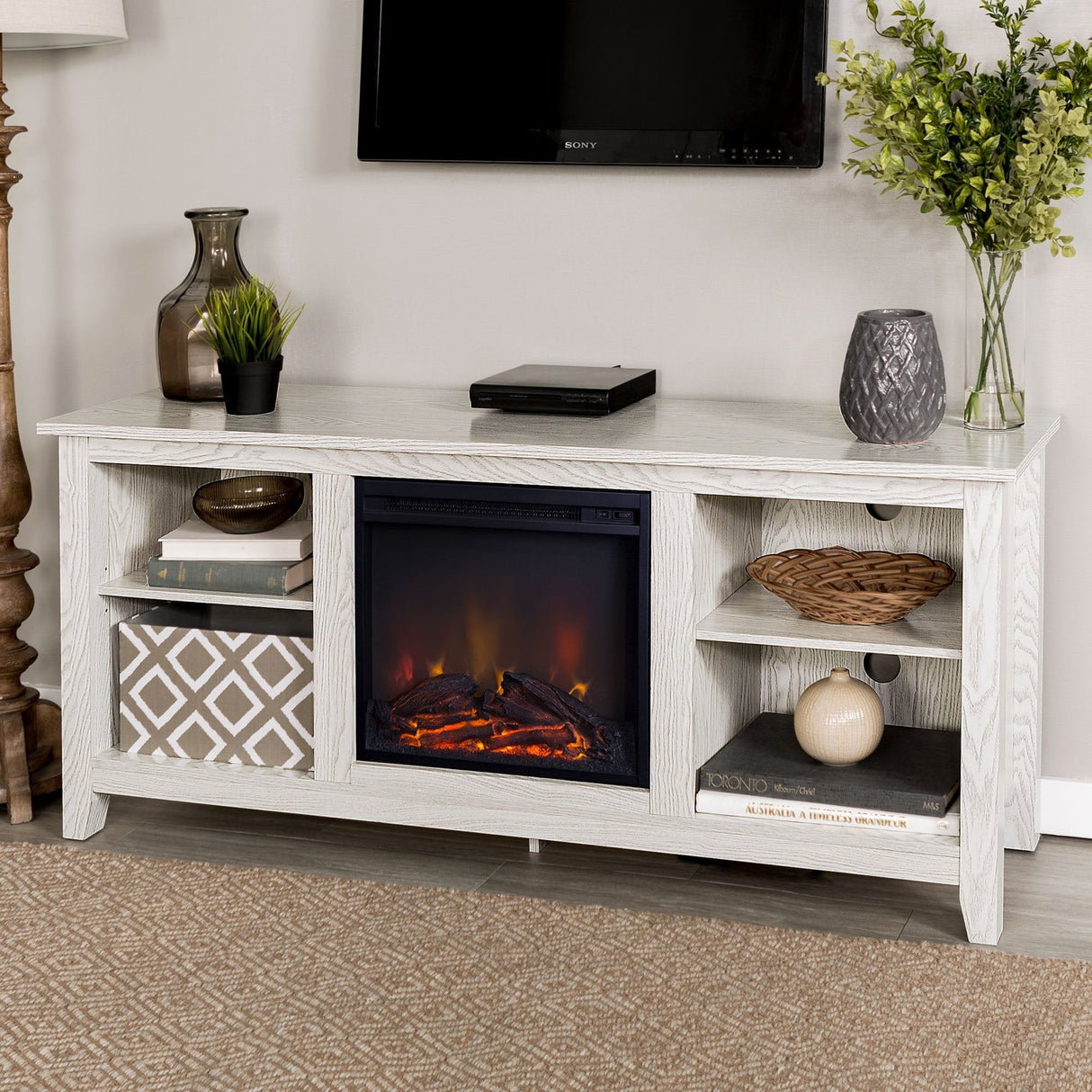Essential Fireplace TV Stand-Fireplace-Parc Decor
