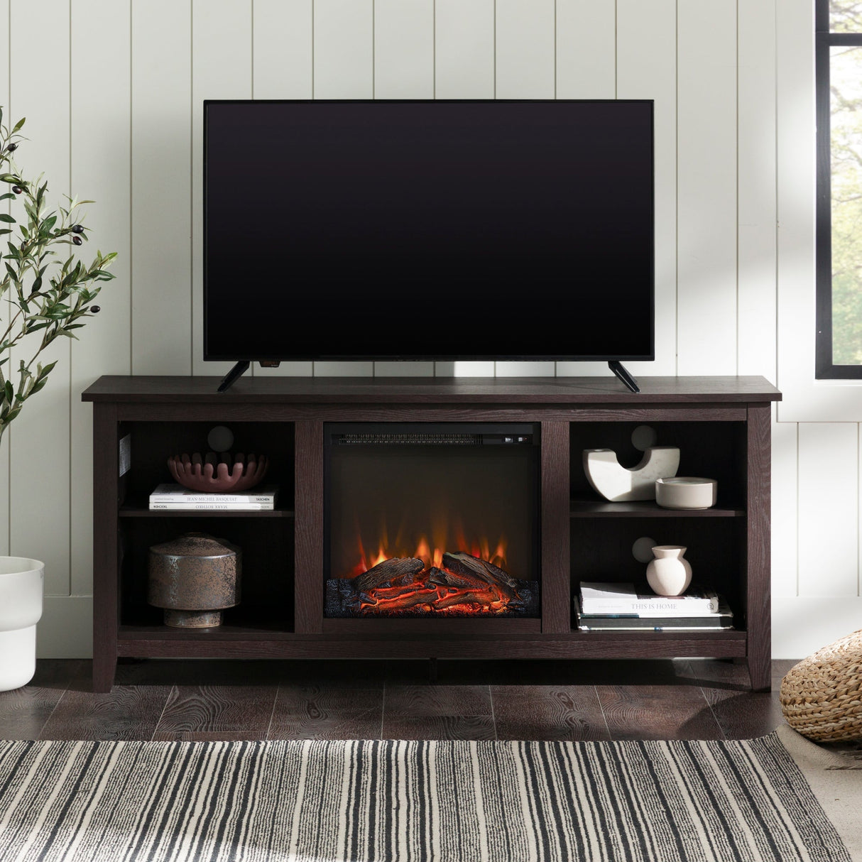 Essential Fireplace TV Stand-Fireplace-Parc Decor
