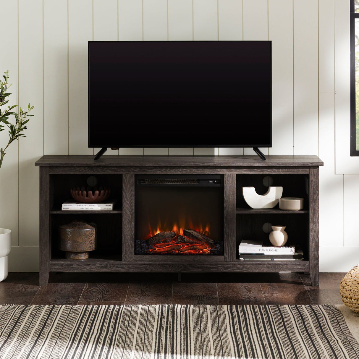 Essential Fireplace TV Stand-Fireplace-Parc Decor