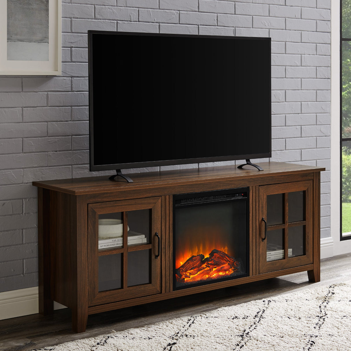 Essential Fireplace TV Stand-Fireplace-Parc Decor