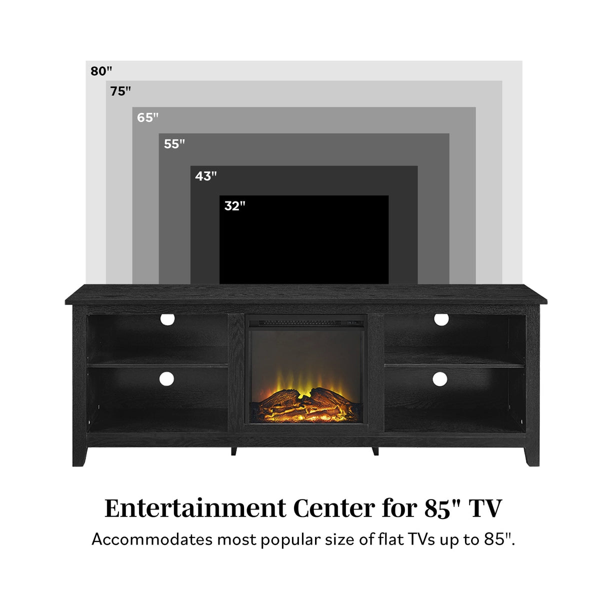 Essential Fireplace TV Stand-Fireplace-Parc Decor
